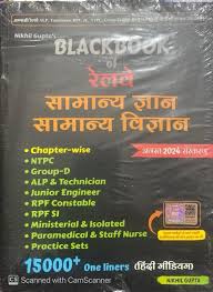 Black textbook with text and graphics on a black background