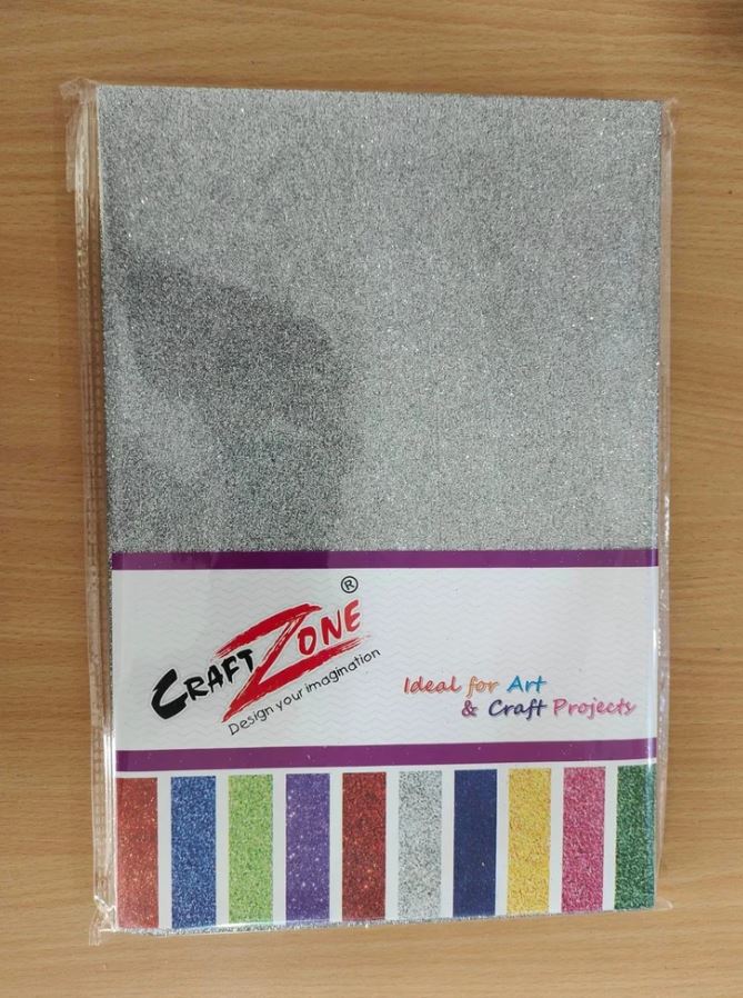 Craft Zone Glitter Foam Sheet A4 Size Sparkles Multicolour Velvet Sheets for Art Craft Decoration Gift Wrapping Scrapbooking Craft Project Etc. Pack of 10