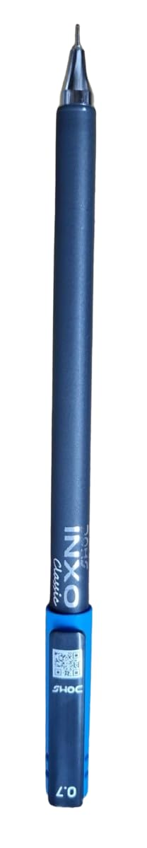 DOMS INXO Classic Ball Pen 0.7mm Tip Smooth Writing Ballpoint for School and Office Type Blue Ink Pack Of 10
