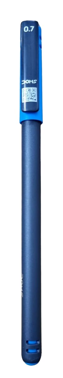 DOMS INXO Classic Ball Pen 0.7mm Tip Smooth Writing Ballpoint for School and Office Type Blue Ink Pack Of 10