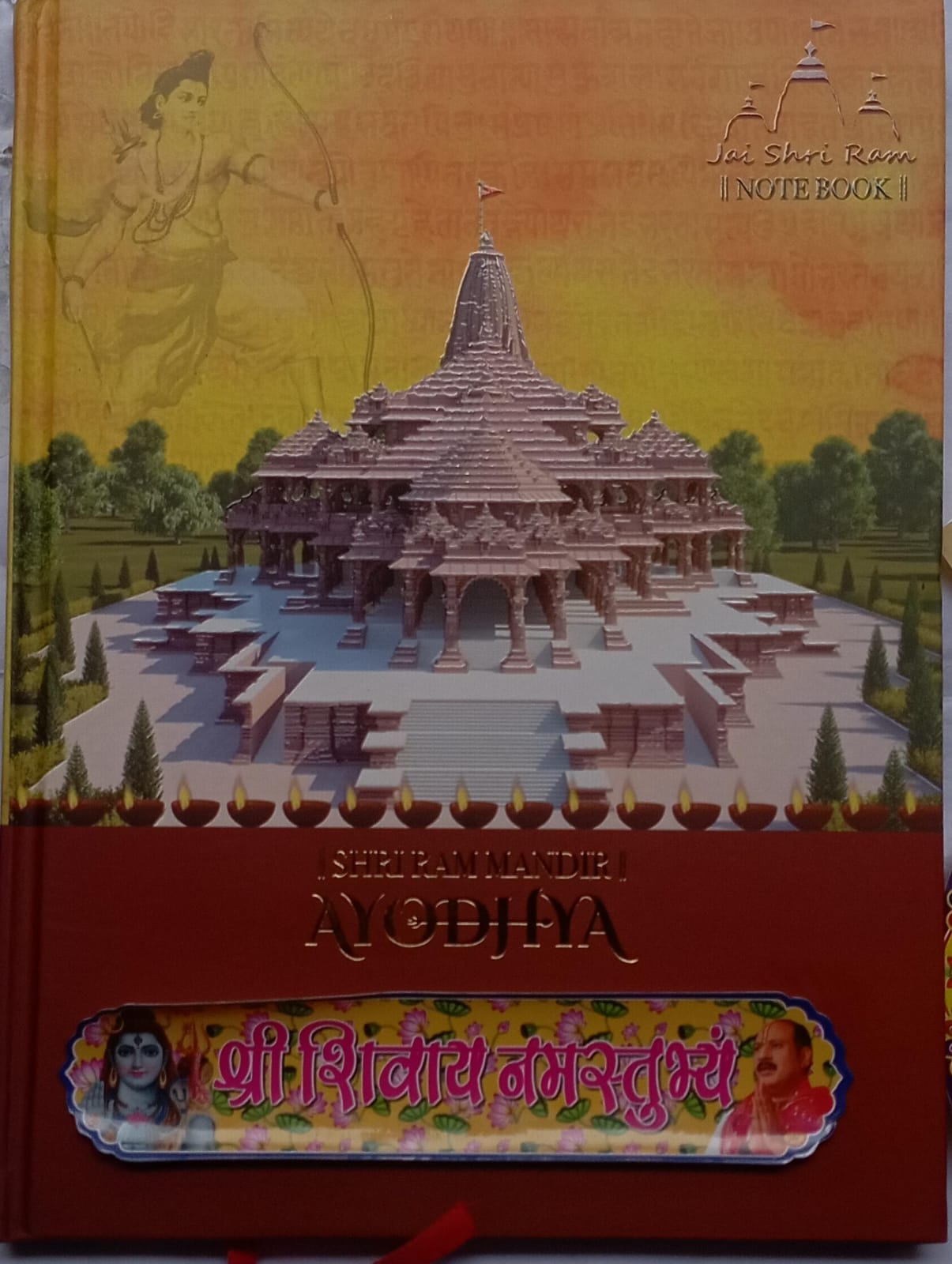 Diary 2026 Ayodhya Diary Jai Shree Ram Note Book Diary With Share Shivay Namastubhyam Multi Colour Sticker Free