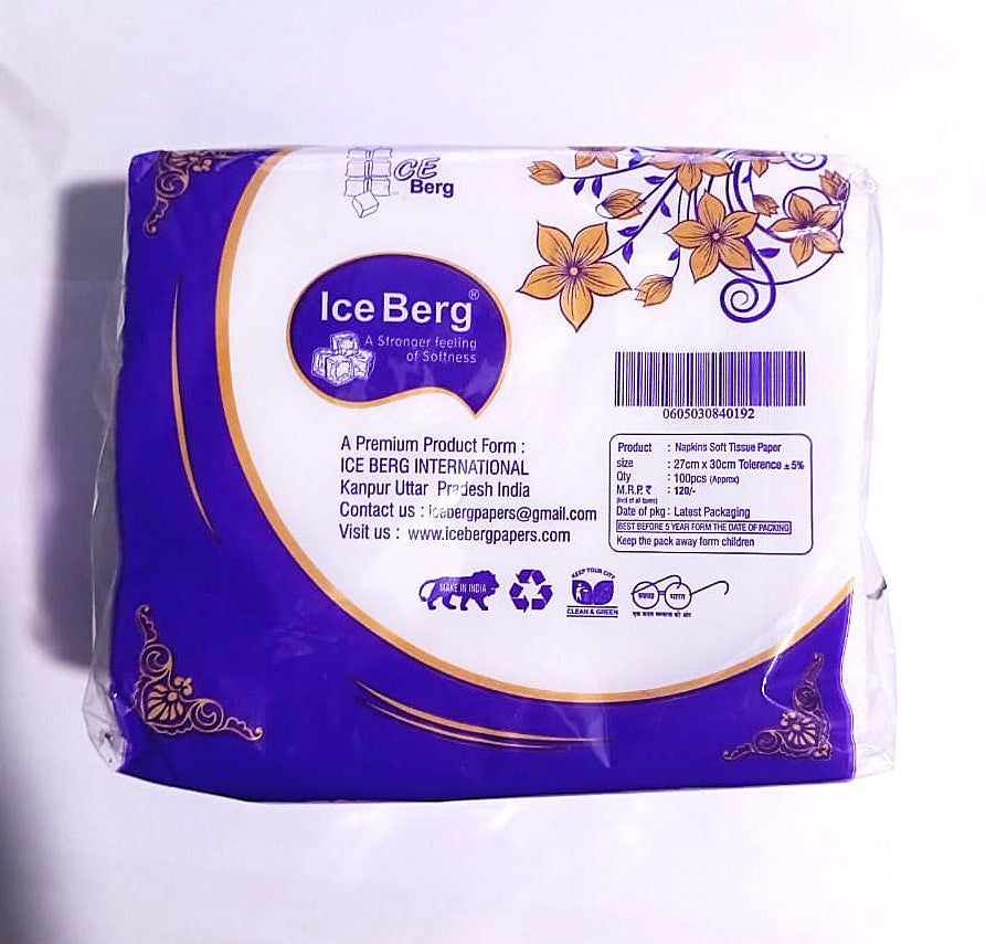 Ice Berg Tissue Wet Wipes Tissues For Cleaning Face Body Multipurpose Daily Cleansing Face Wipes Thick and Soft Makeup Remover Wet Wipes 100 Pcs Facial Tissue Wipes