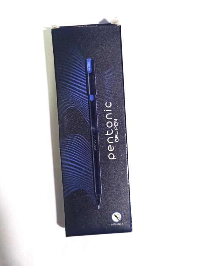 Linc Pentonic Gel Pen 0.6mm Refillable Waterproof Gel Ink Sleek Matte Finish Featherlite Feel Pack of 10 Pcs Ink Color Blue