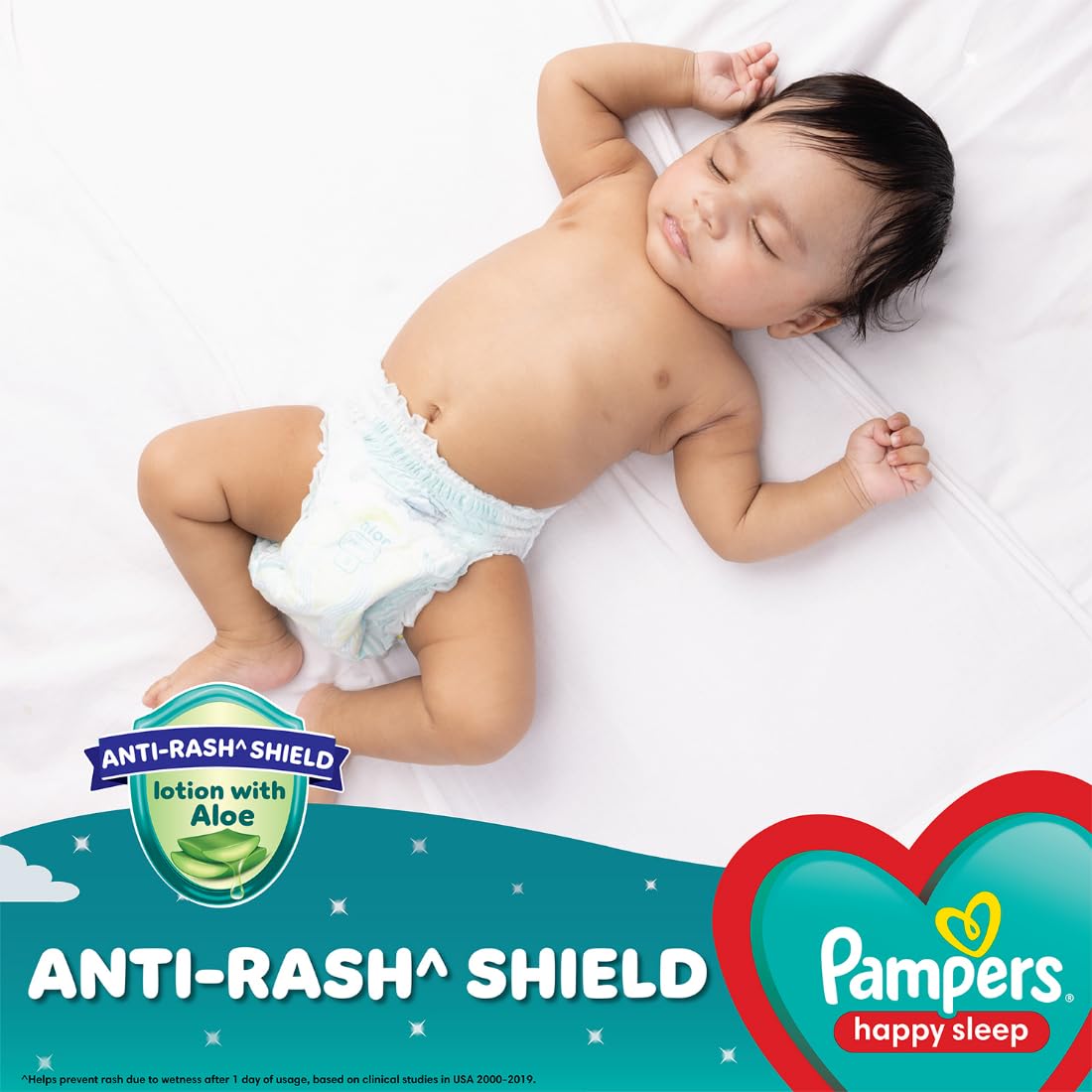 Pampers Happy Sleep Pant Style Baby Diapers Small (S) 1 Pampers = 1 Night Sleep with Anti Rash Shield 4-8 Kg Diapers