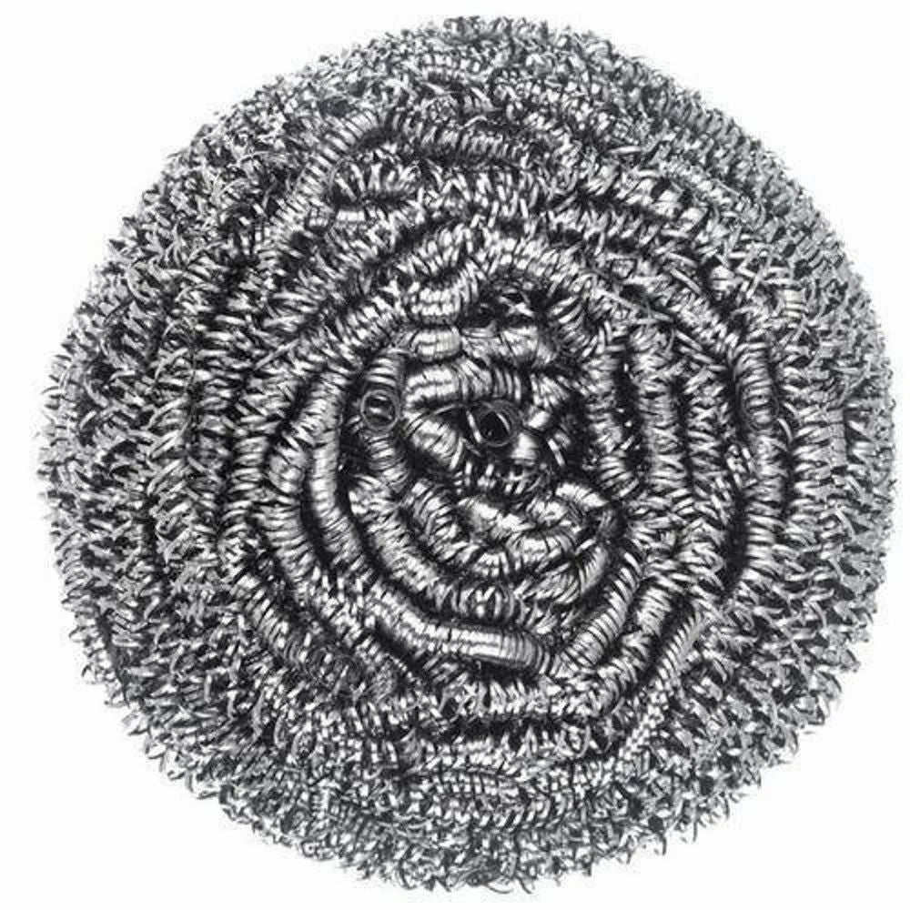Stainless Steel Scrubber For Cleaning Utensils Stainless Steel Wire Mesh Dish Scrubber Sponge Commercial Quality Multipurpose Scourers Perfect for Kitchen Remove Tough Grease and Dirt Heavy Duty Steel Wool Cleaning Pads