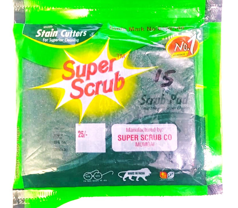 Super Scrub Pad with Stain Cutters for Superior Cleaning Long Life With Super Cleaner 1 Piece