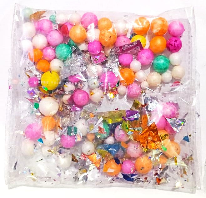 Thermocol Balls for Birthday Decoration New Colourful Craft Balls with Confetti for Celebrations Especially Birthday Party Weddings and DIY Art and Craft Projects Multicolour