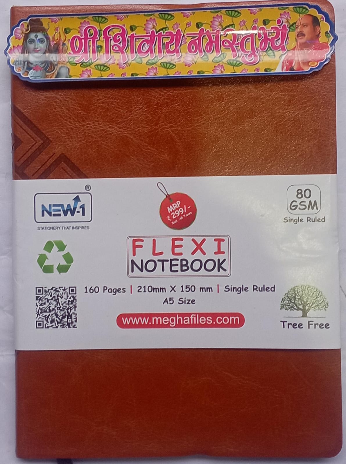 Flexi Notebook Diary Coman Diary with Shivay Namastubhyam Sticker By Pt. Pankaj Mishra