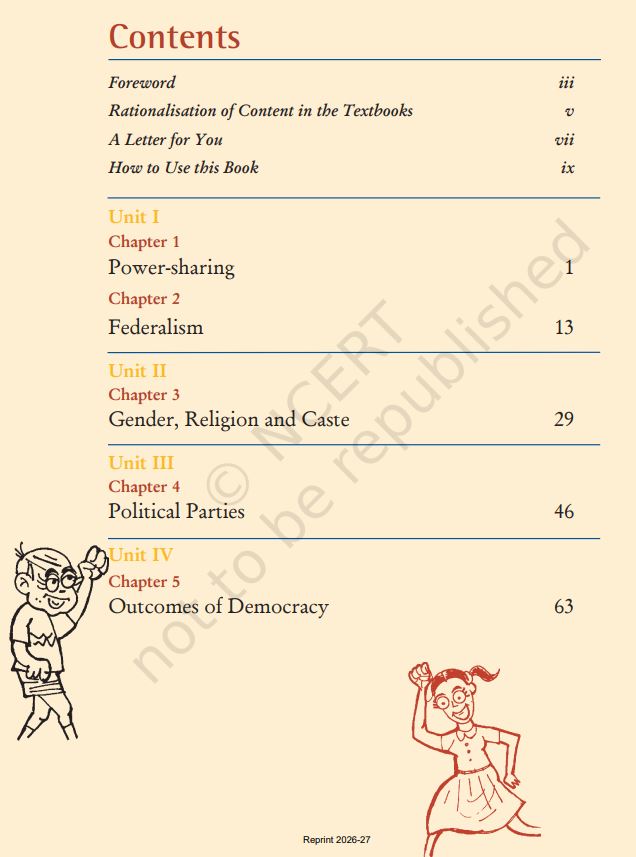 NCERT Democratic Politics Class 10 Part 2 Textbook For Politicial Science English Medium Grade X Code 1072