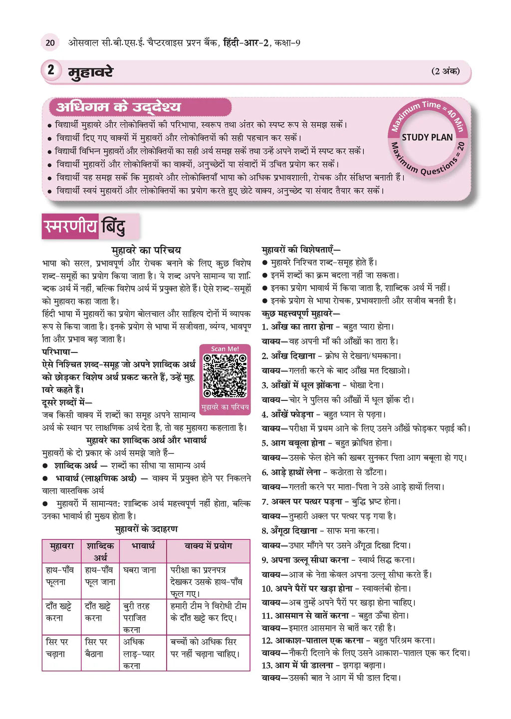 Oswaal CBSE Hindi Question Bank Chapterwise  And Topicwise Class 9