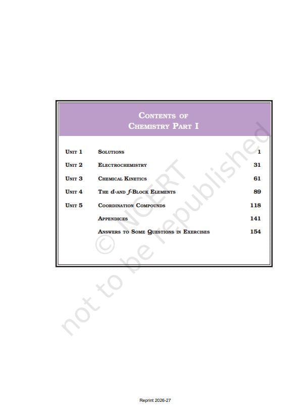 NCERT Chemistry Class 12 Part 2 Textbook For English Medium Grade XII Code-12086