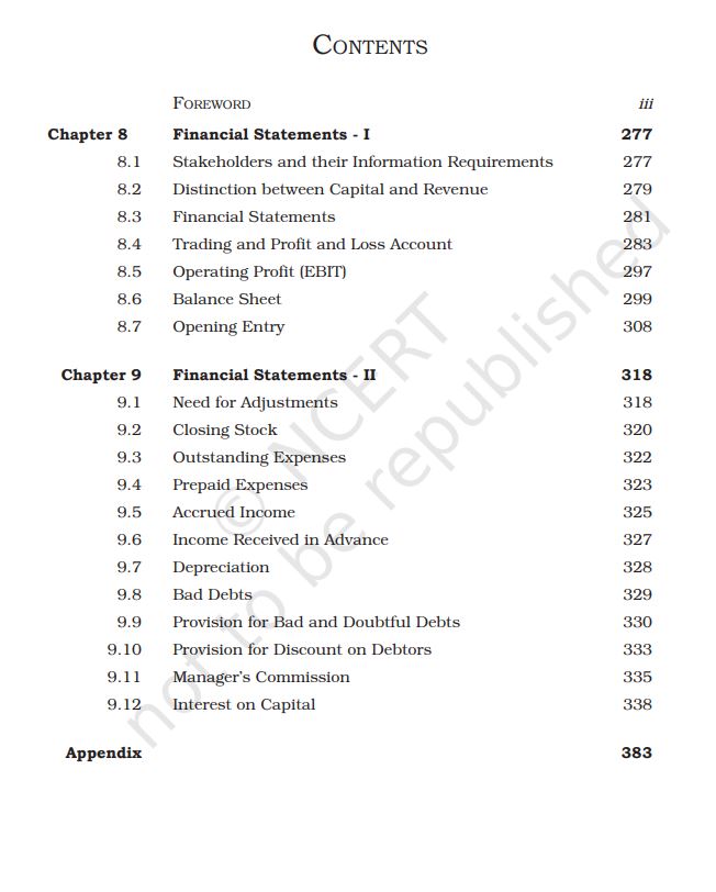 NCERT Financial Accounting Class 11 Part 2 Textbook For English