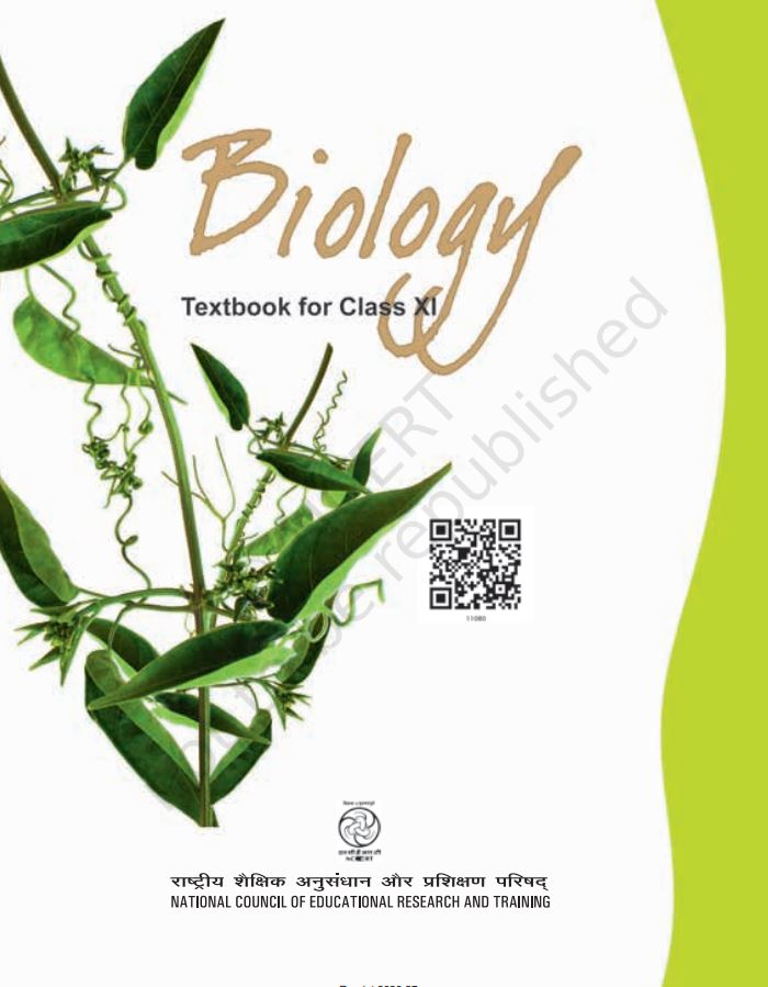 NCERT Biology Class 11 Textbook Of English Medium Latest Edition 2026-27 Code 11080