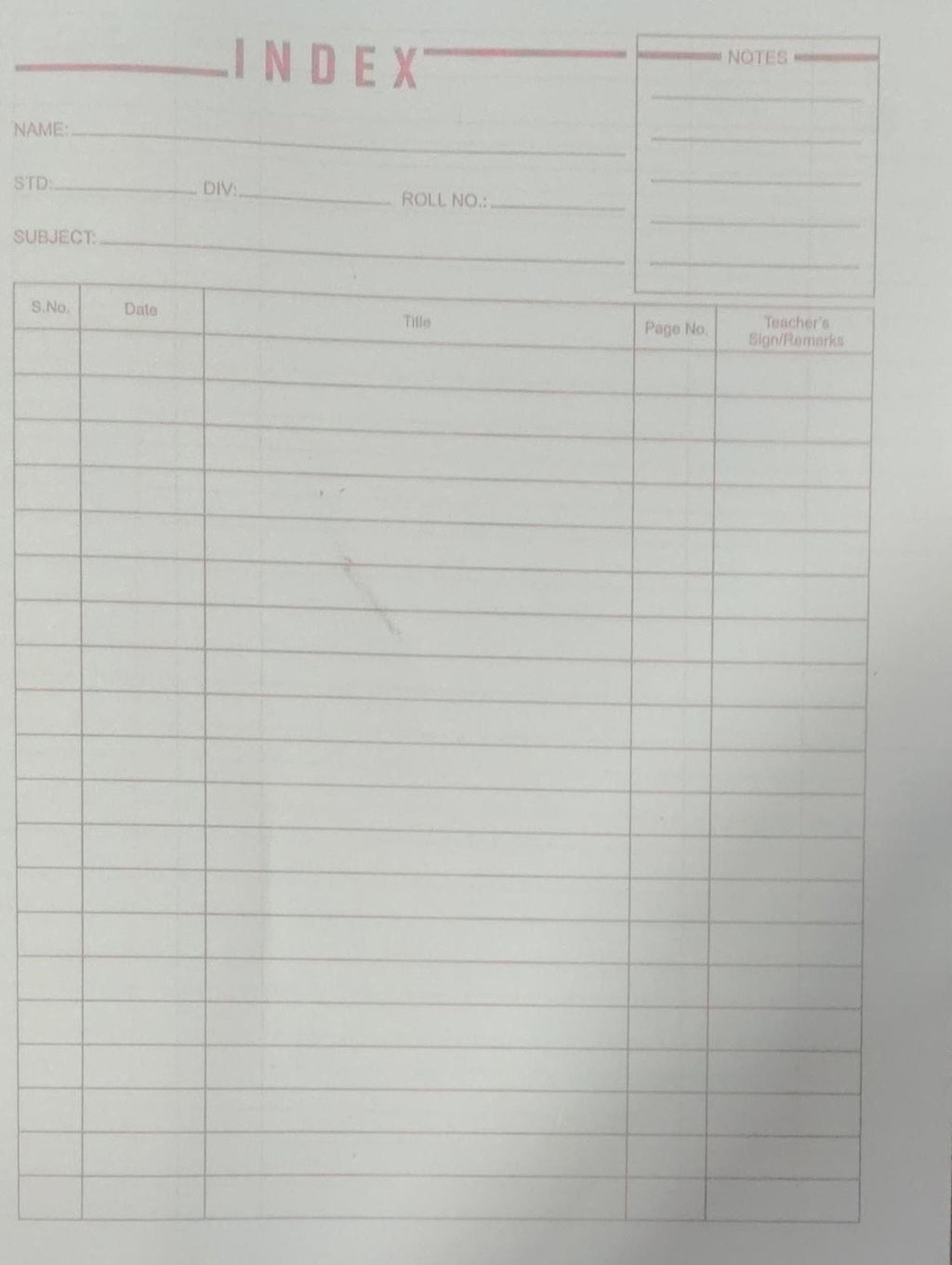 Vidya I Am Tall Premium Notebook School Notebook 172 Pages Size 24*18 CM 3 In 1 Double Line Foure Line Square Include Index
