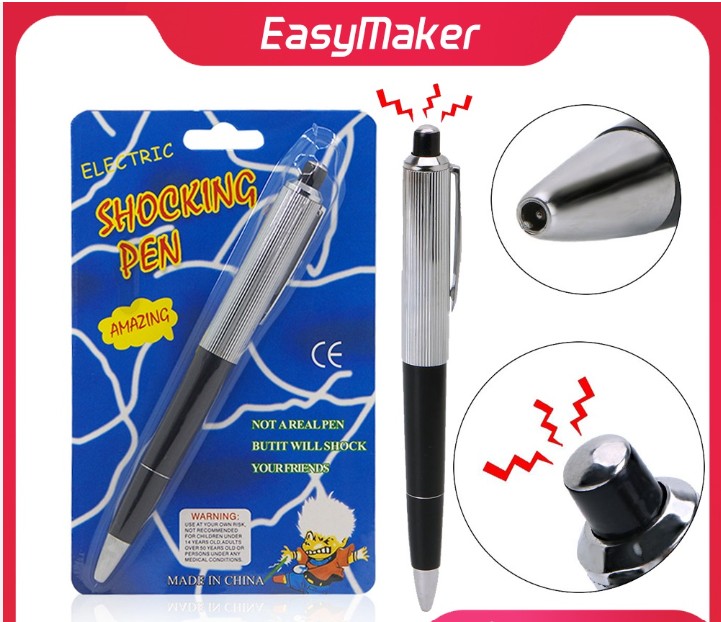 Kid Shock Pen And Chewing Gum Shocking Gags Fun, Prank Joke Trick Toy Fun Prank Shocking Pens, Tricky Funny Surprise, Multicolor
