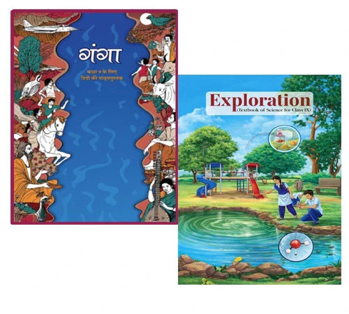 NCERT Combo Set Of 2 Books Class 9 Textbook For Ganga And Exploration Of Science Grade IX Latest Edition 2026-27 Based On CBSE Syllabus