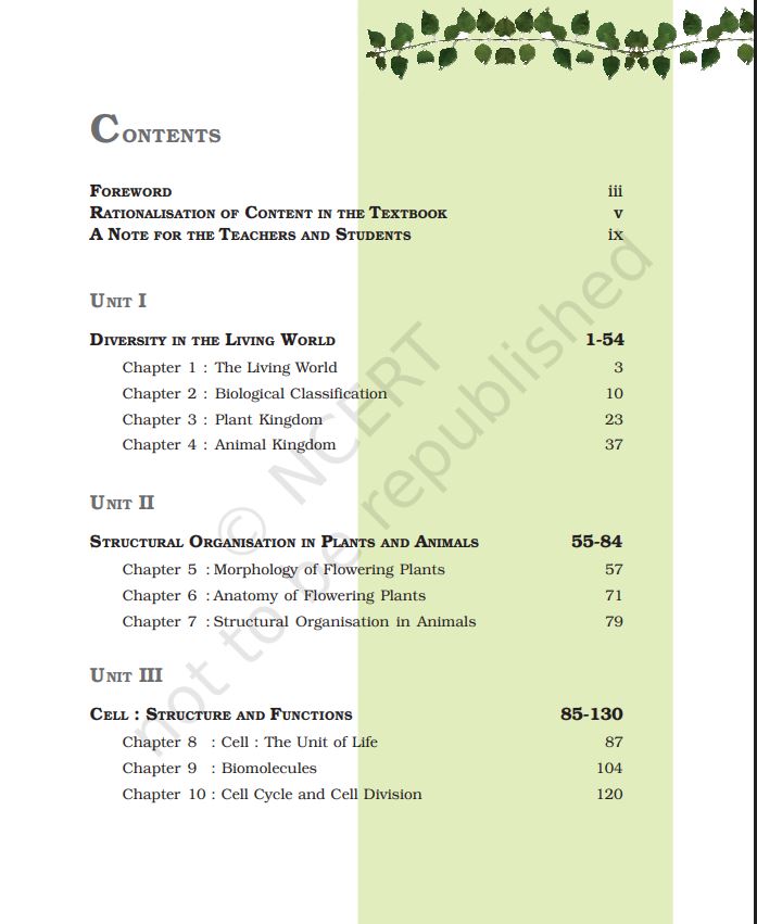 NCERT Biology Class 11 Textbook Of English Medium Latest Edition 2026-27 Code 11080
