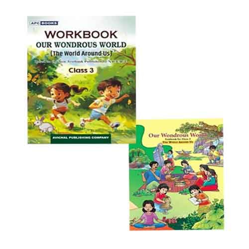 Our Wondrous World The World Around Us Class 3 Workbook By APC Books With NCERT Class 3 Our Wondrous World Textbook Of The World Around Us 2024 Latest Edition Combo Of 2 Books With Free Khau Shyam Sticker