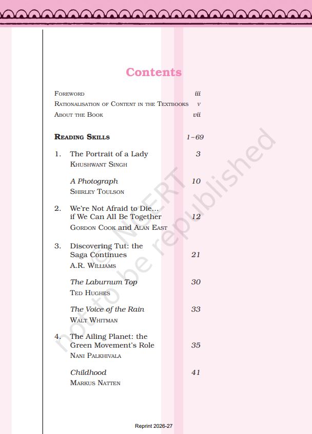 NCERT Hornbill Class 11 Textbook For English Grade XI Based On CBSE Pattern