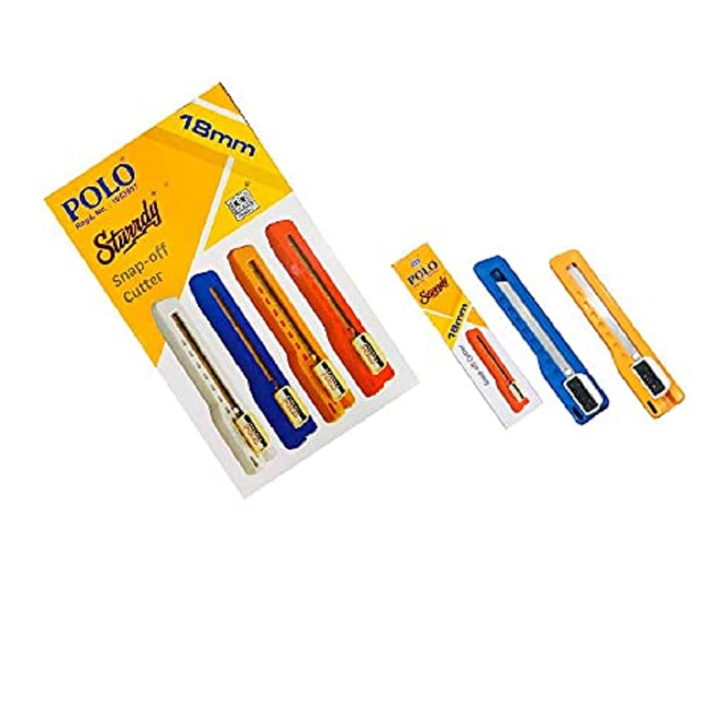 Polo Sturrdy 18MM Snap Off Cutter for Art Work And Office Use Big Cutter Craft Knife Blade Paper Cutter Knife Cutter Blade For Craft Paper Cutter Blade For Craft Art And Craft