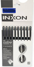 DOMS INXON 0.7mm Ball Point Pens Soft Rubberized Grip For Comfortable Writing Contains 10 PCS Black Pens
