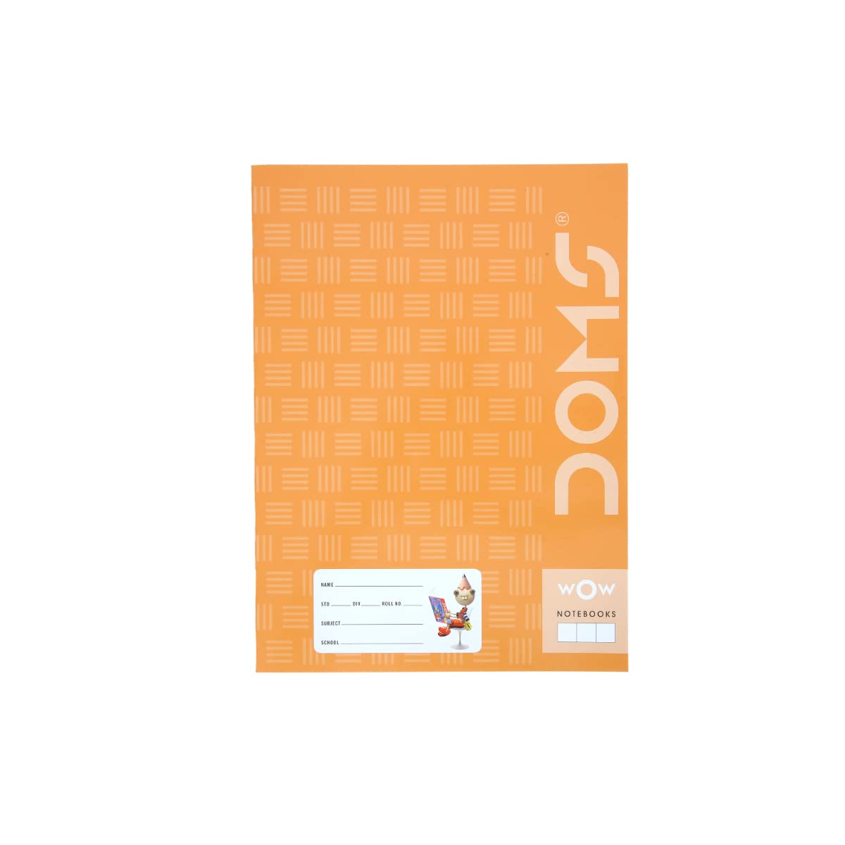 DOMS Brown Cover Notebook Medium Square 12mm 57GSM 176 Pages 18 x 24 cm For School College and Office Use