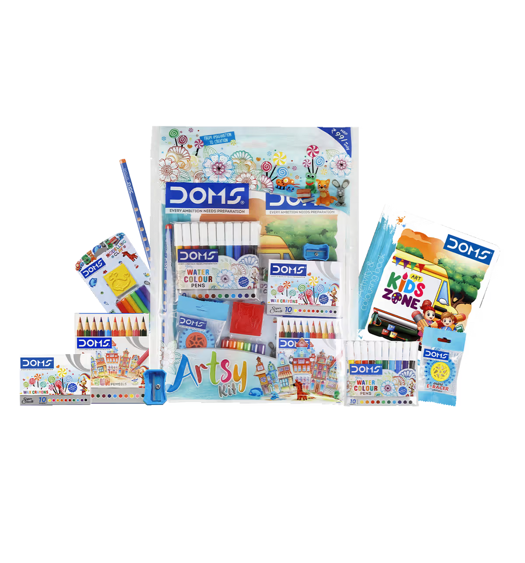 Doms Art Strokes Kit Perfect Value Pack Kit for Creative Minds Gifting Range for Kids Stationery Items