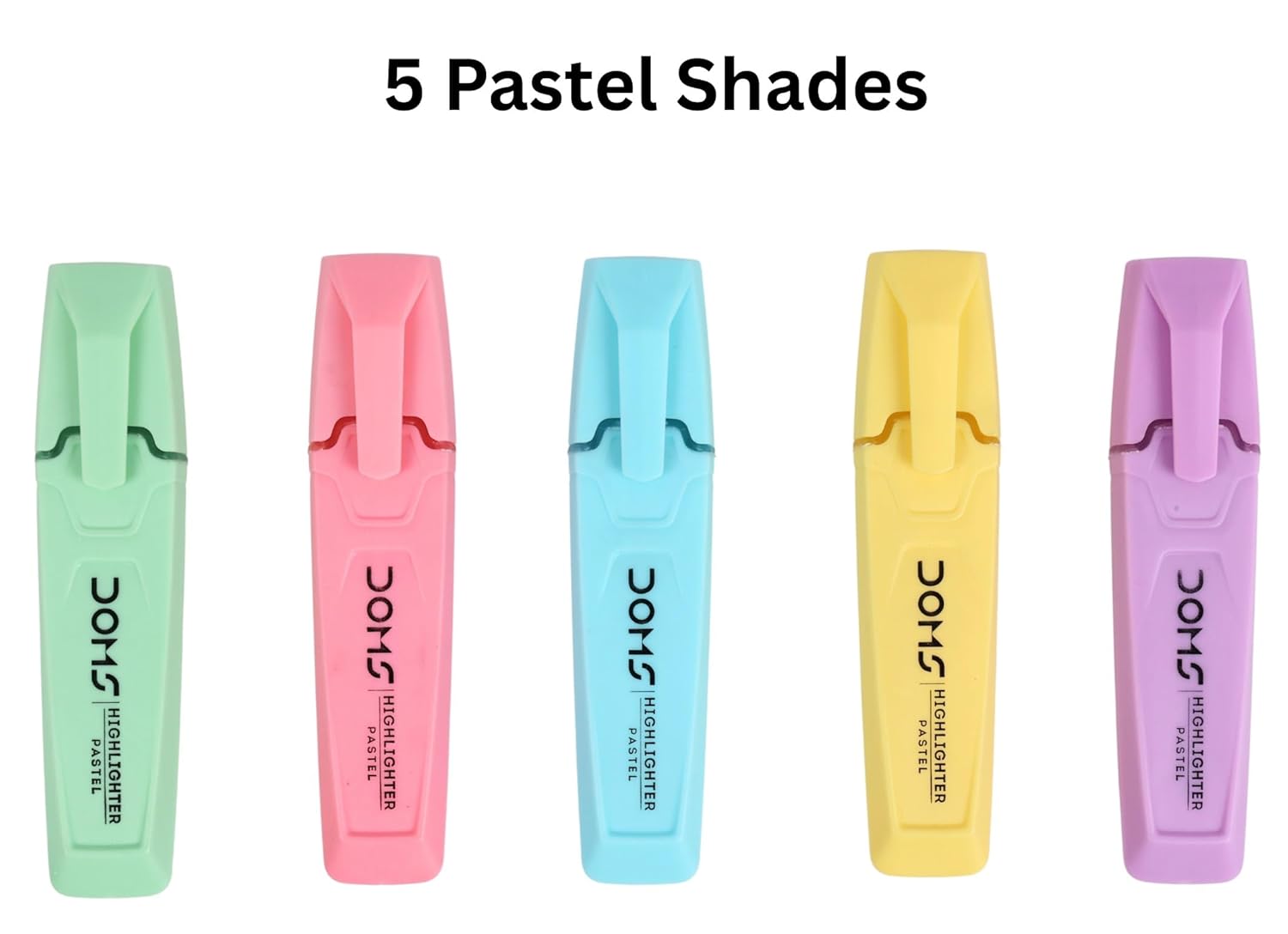 Doms Highlighter 5 Pastel Every Ambition Needs Preparation Let Your Ideas Shine Softly