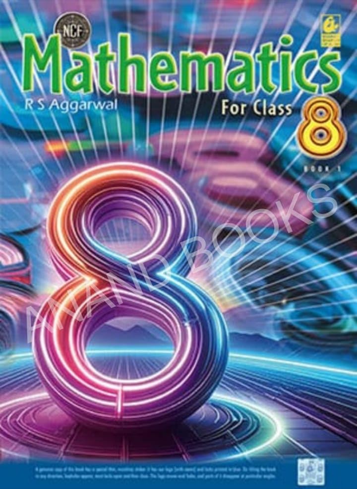R S Aggarwal Class 8 Mathematics Book Part 1 Edition 2026 Based On NCERT English Medium