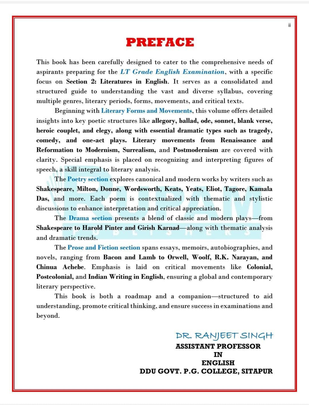 Rupam L.T. Grade English Exam 2026 Preparation Book Latest Edition Assistant Teacher By Dr Ranjeet Singh