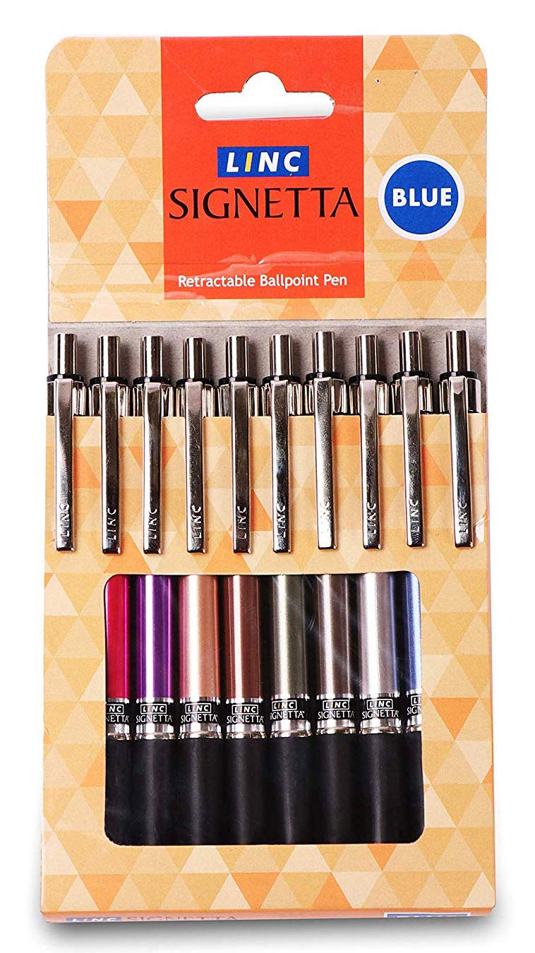 Linc Signetta Ball Pen Blue And Black Pack Of 20 Pans Black 10 Blue 10 Signetta Ball Pen