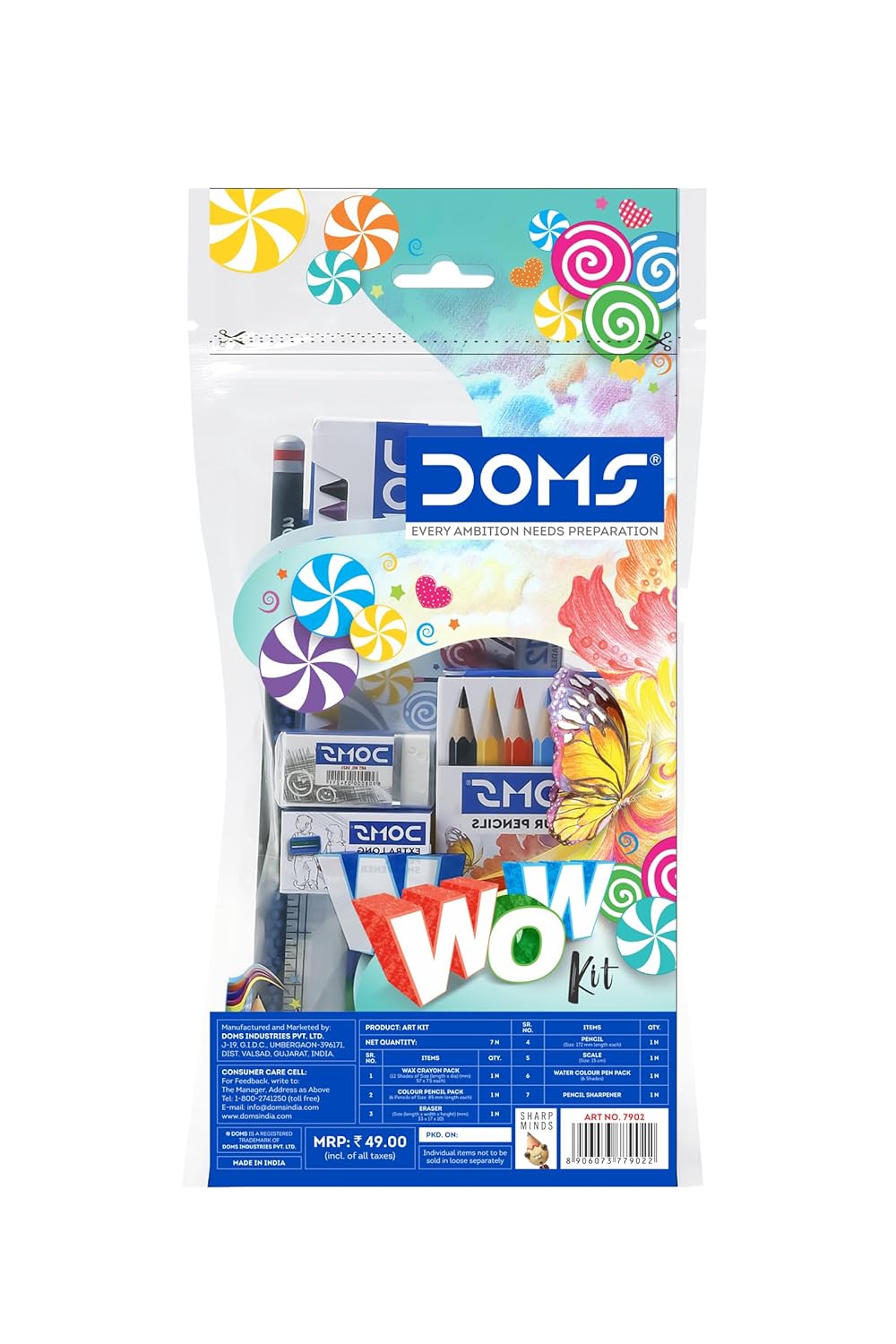 Doms Wow Craft Kit Perfect Value Pack Kit for Creative Minds Gifting Range for Kids Stationery Items