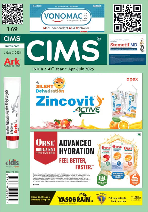 CIMS India April 2025-July 2025 Year 47th Book English Medium Monthly Issue With Free Khatu Shyam Sticker