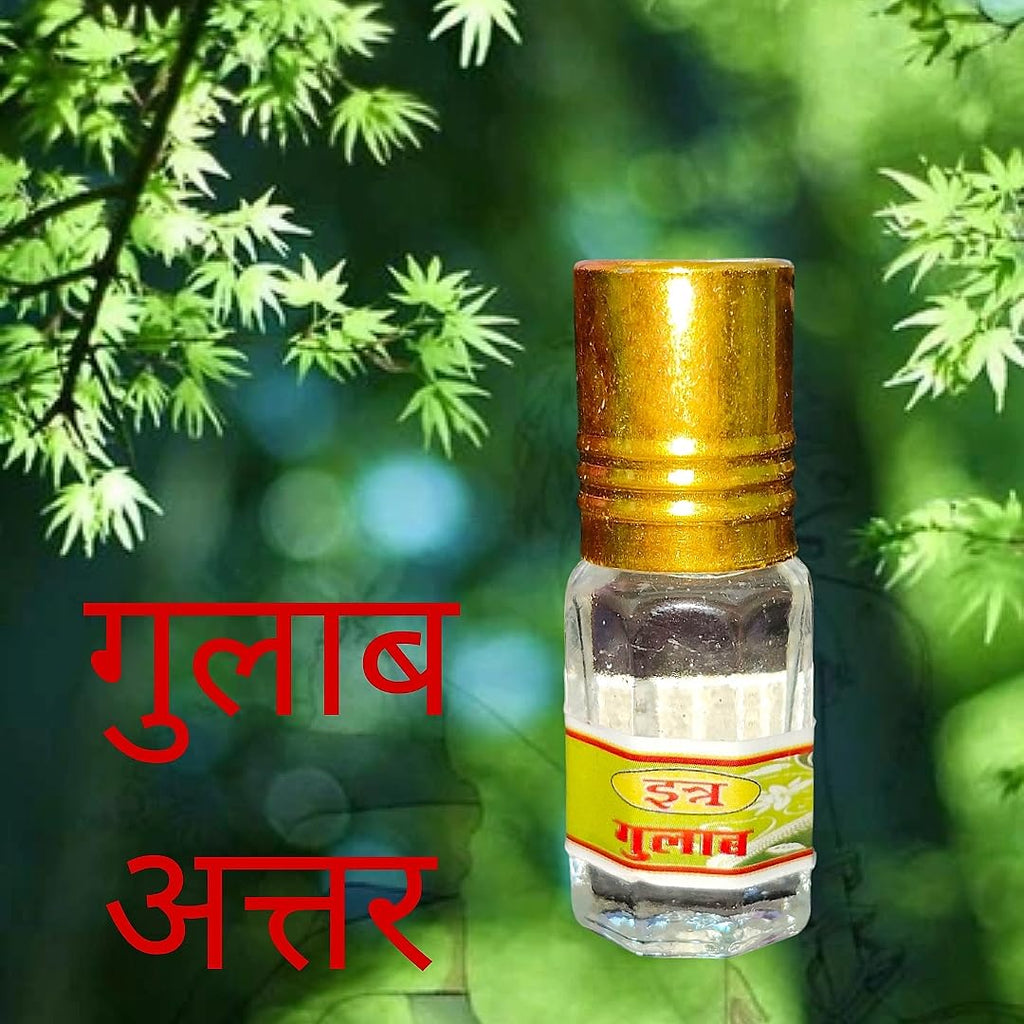 Natural Premium Attar Gift Pack Non Alcoholic Itra Set for Home Mandir