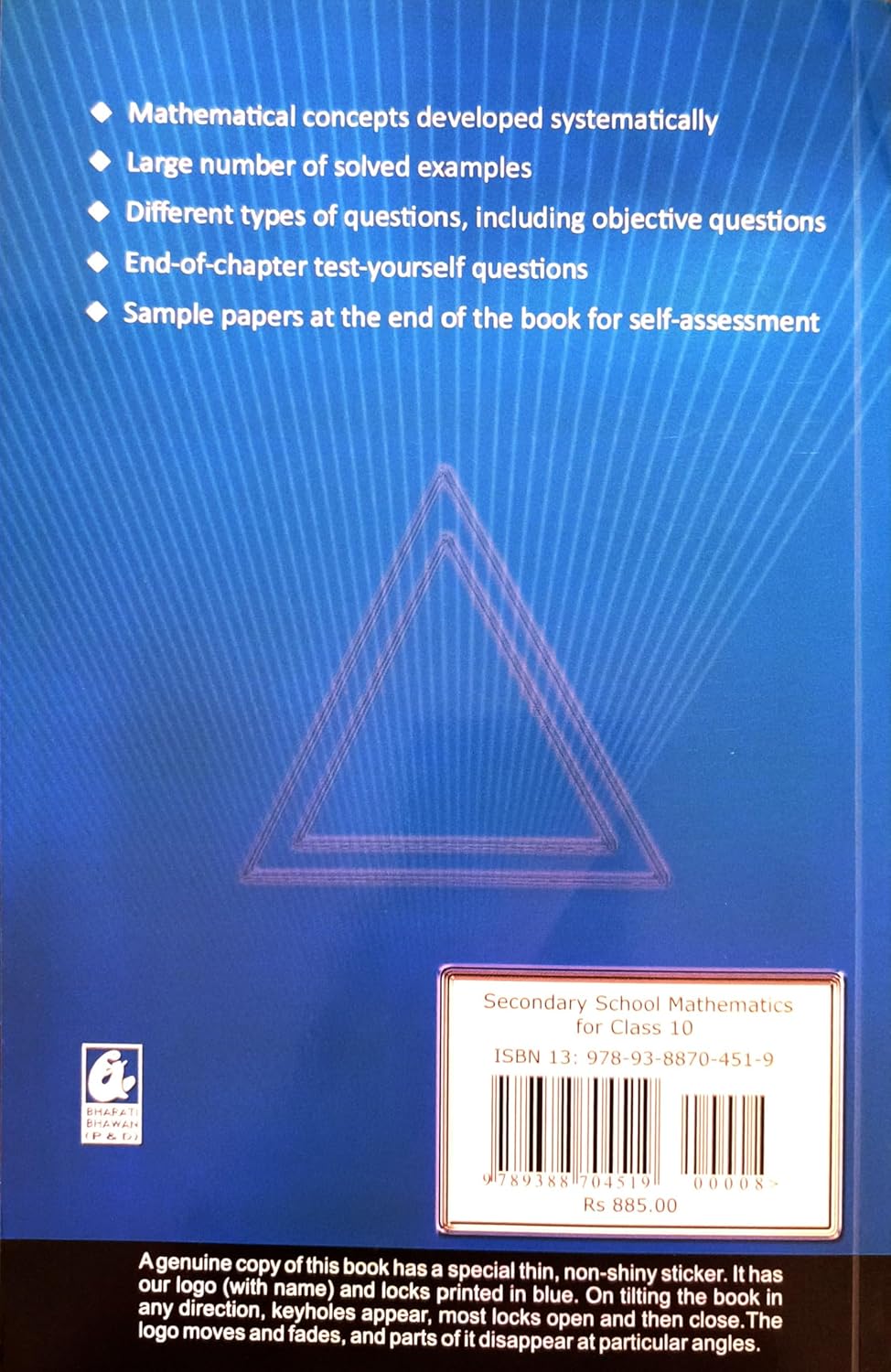 Secondary School Mathematics for Class 10 CBSE Board By R S Agrawal And V Agrawal 2025-26