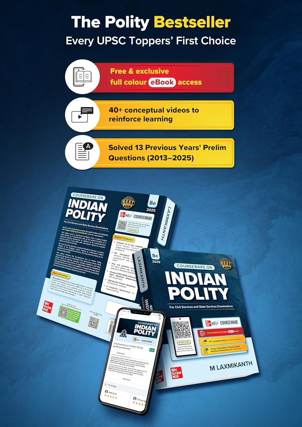 Indian Polity 8th Edition By M. Laxmikanth Mc Graw Hill English Medium