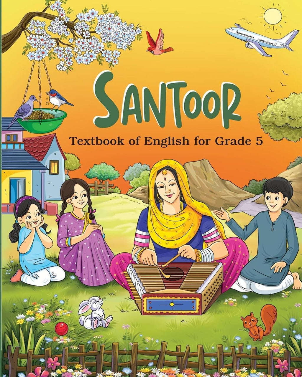 NCERT Santoor Class 5 Textbook Of English Medium Latest Edition Based On New Pattern With Free Khatu Shyam Sticker