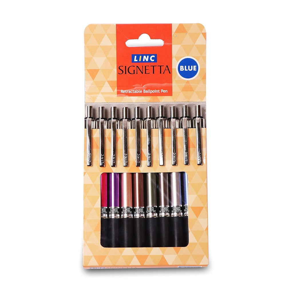 Linc Signetta Ball Pen Blue And Black Pack Of 20 Pans Black 10 Blue 10