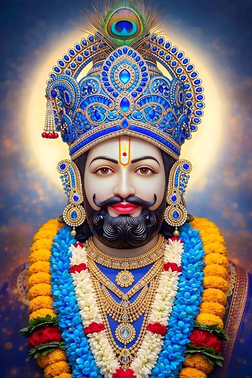 Khatu Shyam Ji Chalisa Book, With| Shyam Baba | Hare Ka Sahara Baba Shyam Hamara Home Decoration And Gifting Vinyl Sticker poster For Home Decor, Office, Hall, Living Room, Bedroom,Kids Room 18 inch X 12 inch, Rolled