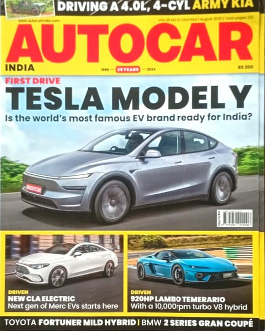 AUTOCAR INDIA First Drive TESLA MODELY August 2025