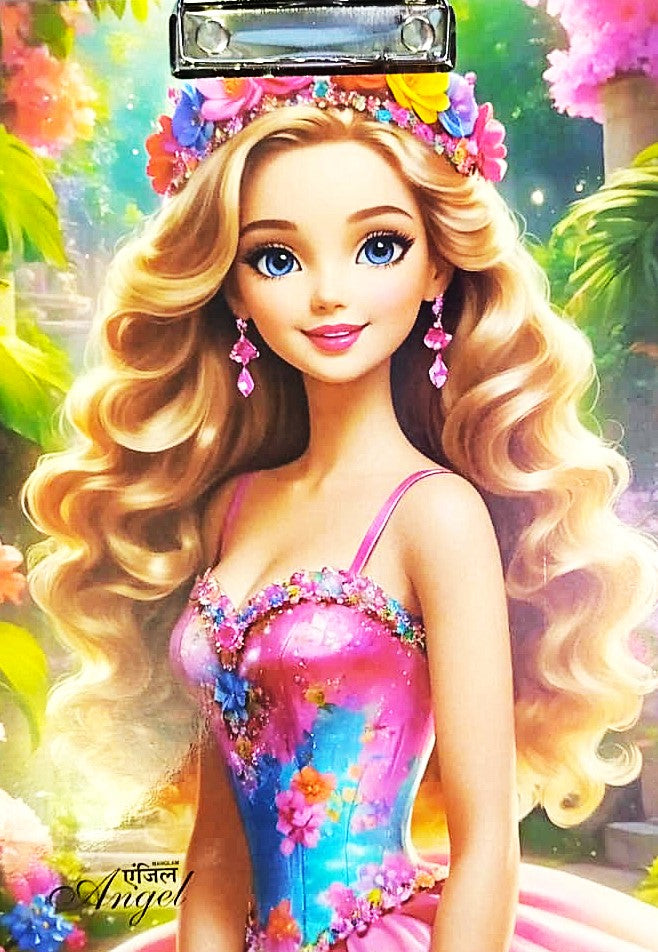 Angel Clip Board Barbie Themed with Metal Clip Standard Size 24X35 CM Writing Pad for Exam Board School College