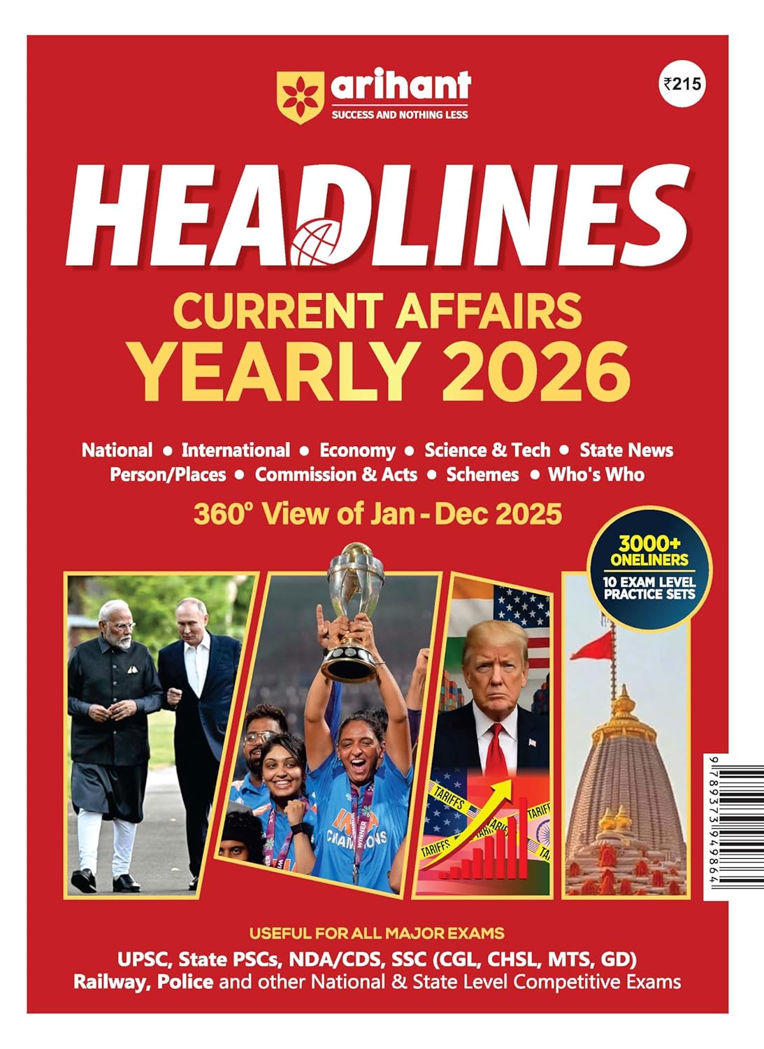 Arihant Headlines Current Affairs Yearly 2026 | English Medium