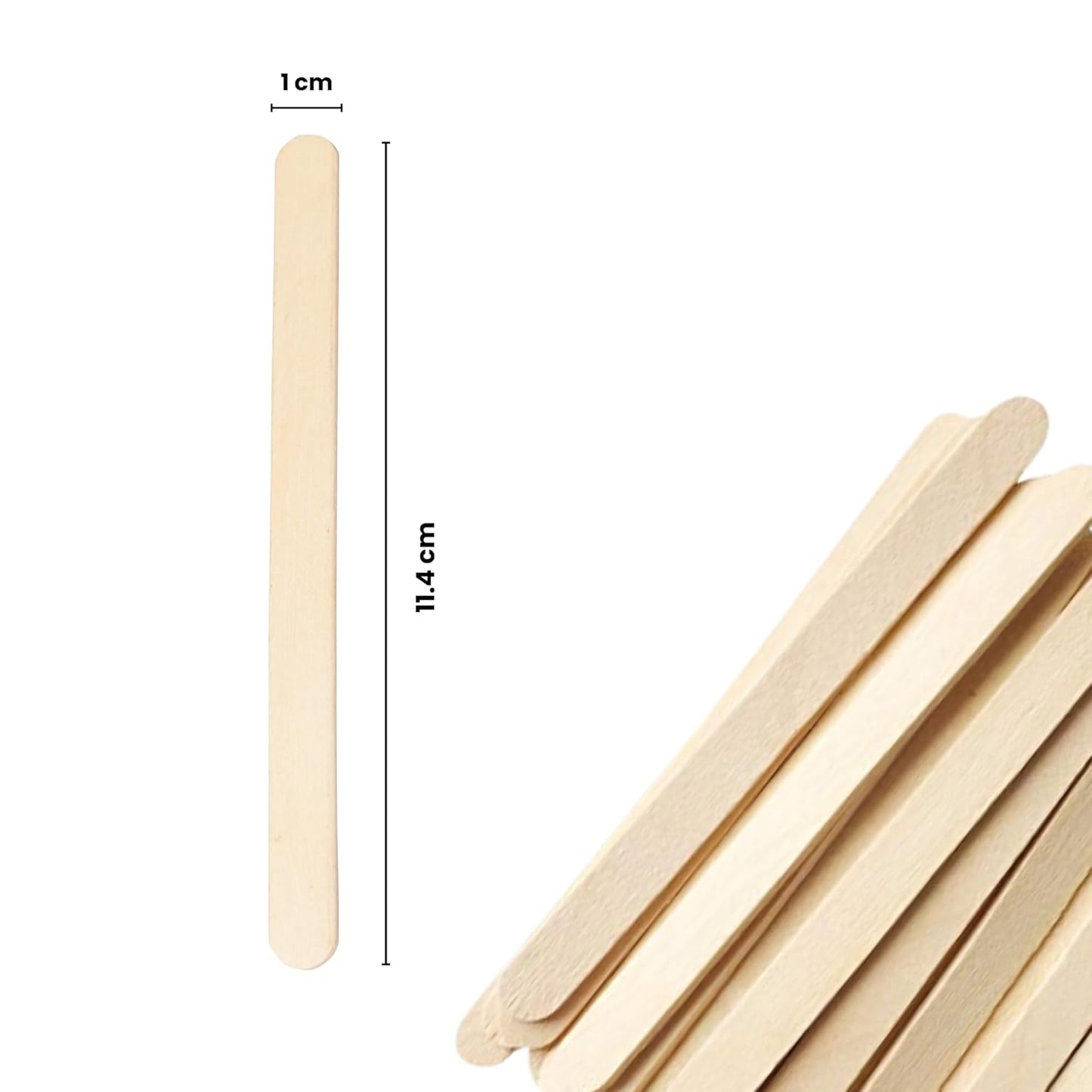 Art and Craft Ice Cream Stick Wooden Craft Sticks 50 Pcs Natural Popsicle Sticks for DIY Arts and Crafts 4.5" Ice Cream Sticks for Kids School Projects Stem and Homemade Treats Smooth Birch Wood