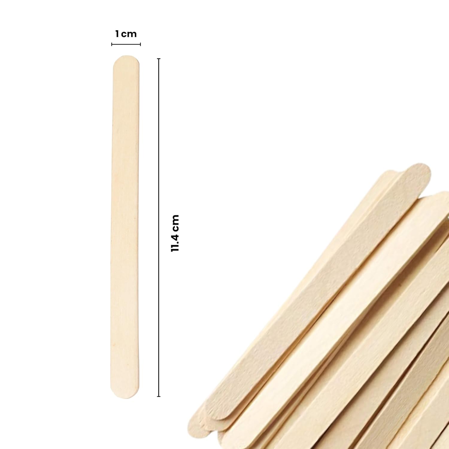 Art and Craft Ice Cream Stick Wooden Craft Sticks 50 Pcs Natural Popsicle Sticks for DIY Arts and Crafts 4.5" Ice Cream Sticks for Kids School Projects Stem and Homemade Treats Smooth Birch Wood