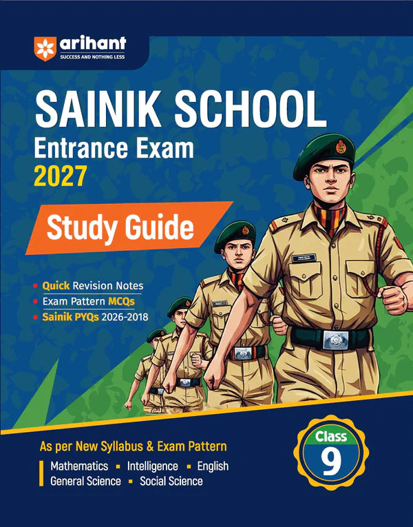 Arihant AISSEE Sainik School Class 9 Entrance Exam 2027 Complete Study Guide Quick Revision Notes Practice MCQs And PYQs 2018–2026 As per New Syllabus