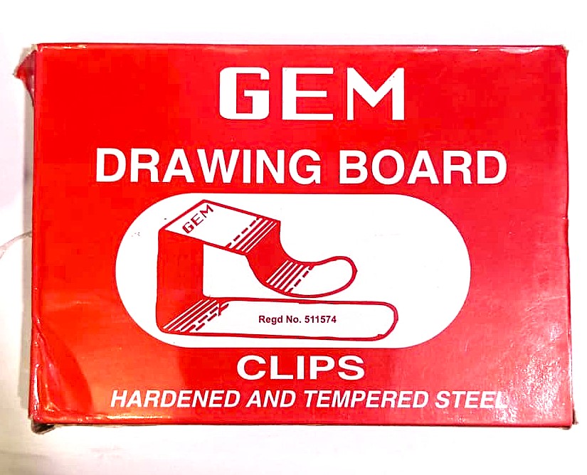 GEM Drawing Board Clips Hardened and Tempered Steel Chromium Plated Drawing Board Clips Protect Your Drawing Board Pack Of 72 Pieces Clips