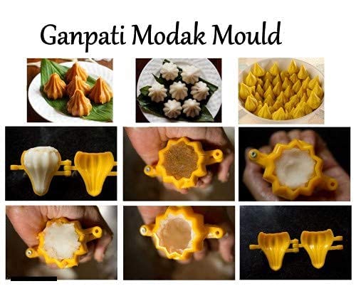 Ganpati Plastic Modak Maker Mould Sancha Modak Sacha for Laddu Ladoo for Diwali or Ganesh Chaturthi and Chocolate Folding Mold Multi Festival