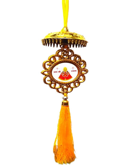 Jai Shree Shyam Hanging Car Jhumar Hanging Khatu Shyam Car Hanging Accessories Haare ka Sahara Baba Shyaam Hamara Printed Interior Exterior Decoration