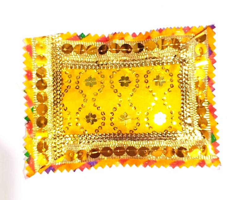 Laddu Gopal Gadda Bedding Set for Kanha Ji with 1 Gadda and 3 Pillow Bister Takiya for Laddu Gopal Ji Pack of 1