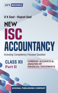APC ISC Board Class 12th Accountancy Part II book cover with competency focused questions for ISC exam preparation.